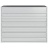Arriate de acero galvanizado plateado 100x40x77