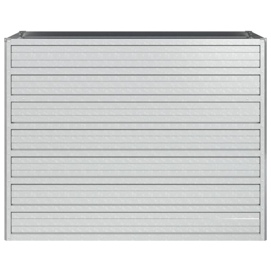 Arriate de acero galvanizado plateado 100x40x77