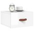 Mesitas de noche de pared 2 uds blanco brillo 35x35x20