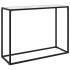 Mesa consola vidrio templado blanco 100x35x75