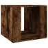 Mesita de noche madera contrachapada roble ahumado 41x40x36