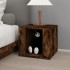 Mesita de noche madera contrachapada roble ahumado 41x40x36