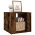 Mesita de noche madera contrachapada roble ahumado 41x40x36