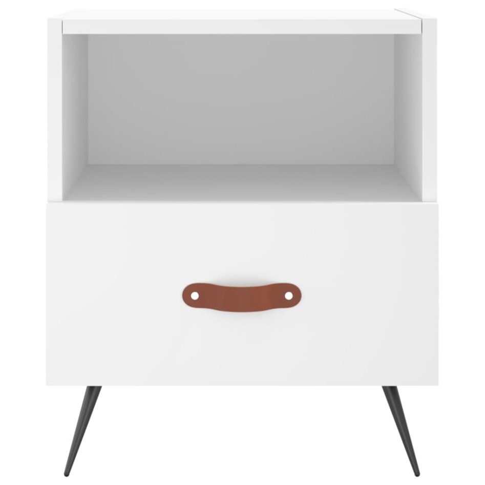 Mesita de noche madera de ingeniería blanco 40x35x47,5