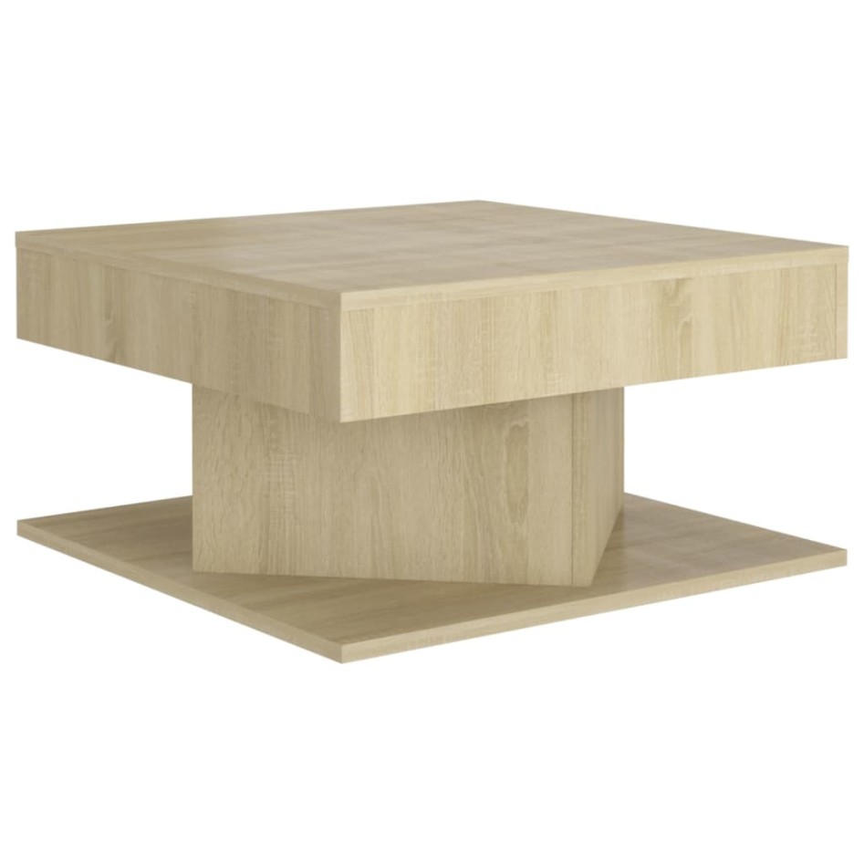Mesa de centro madera contrachapada roble Sonoma 57x57x30