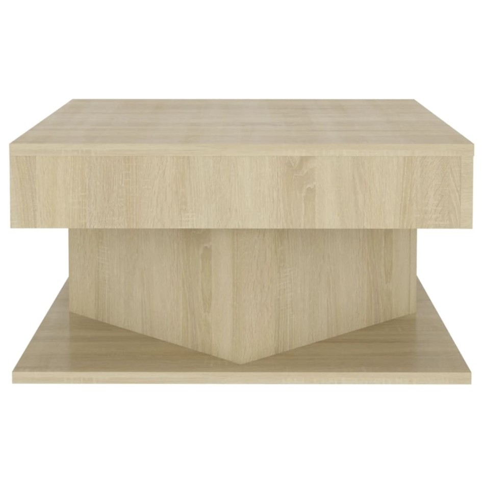 Mesa de centro madera contrachapada roble Sonoma 57x57x30