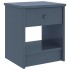 Mesita de noche madera maciza de mango gris claro 35x30x40