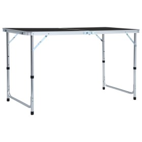 Mesa de camping plegable aluminio gris 120x60