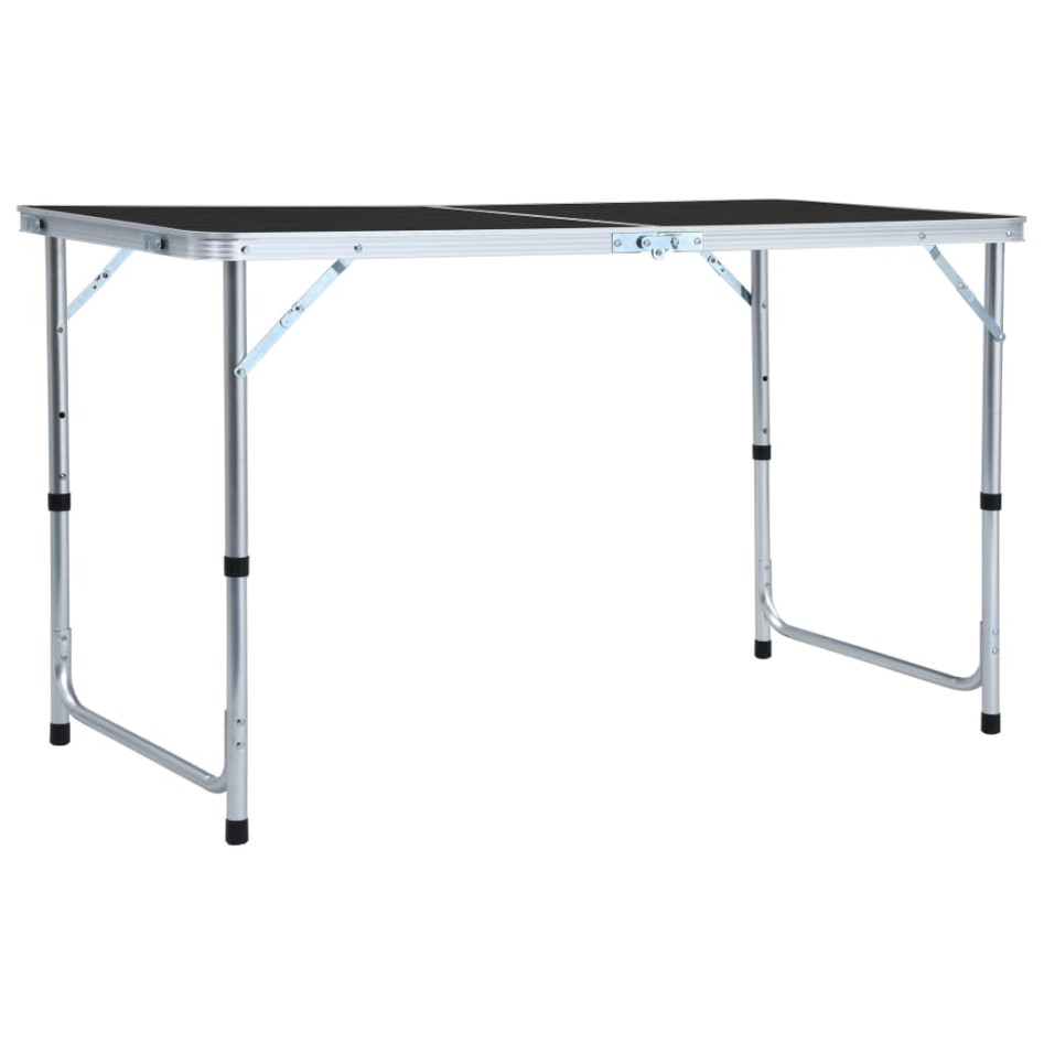 Mesa de camping plegable aluminio gris 120x60