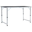 Mesa de camping plegable aluminio gris 120x60 cm
