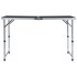 Mesa de camping plegable aluminio gris 120x60