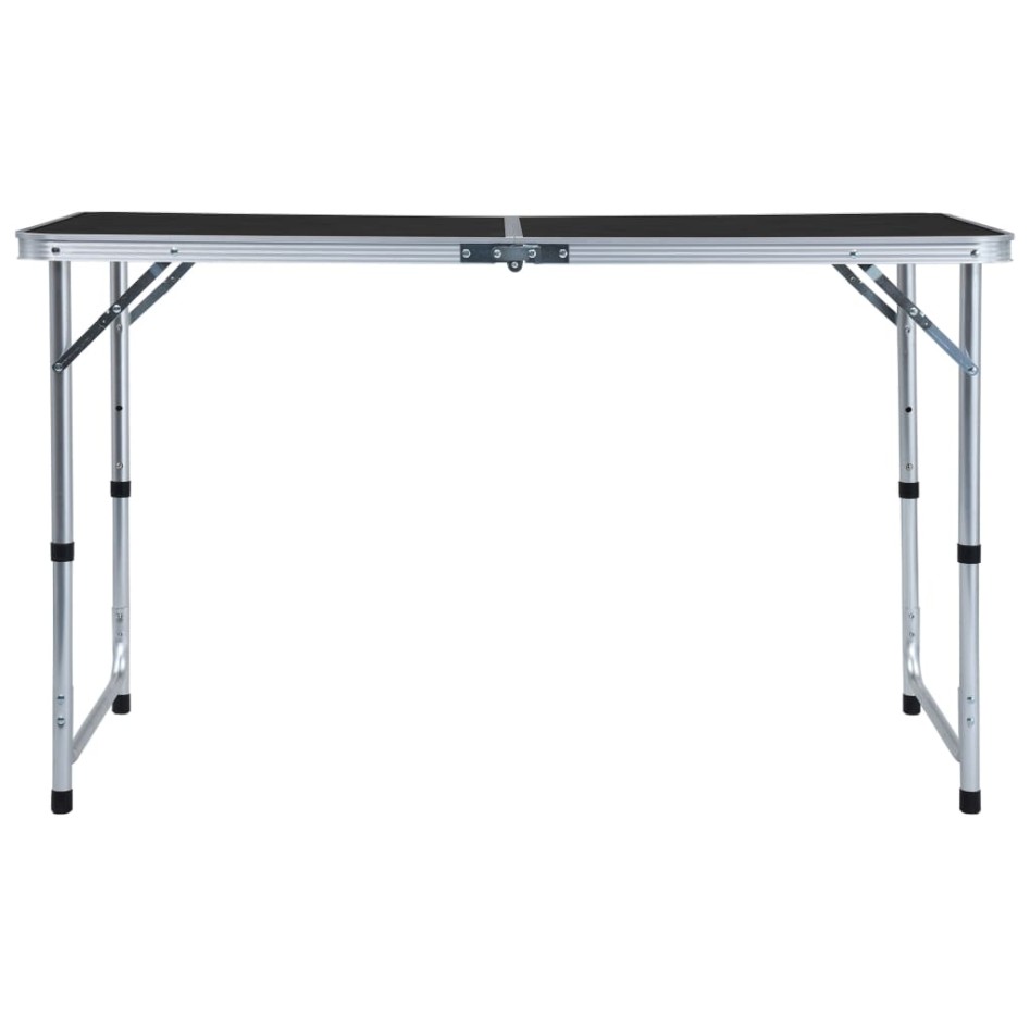 Mesa de camping plegable aluminio gris 120x60