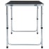 Mesa de camping plegable aluminio gris 120x60