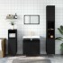 Armario de baño madera de ingeniería negro 58x33x60