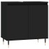Armario de baño madera de ingeniería negro 58x33x60