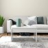 Mesa de centro madera contrachapada blanco brillante