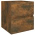 Mueble de lavabo madera ingeniería roble ahumado 41x38,5x45