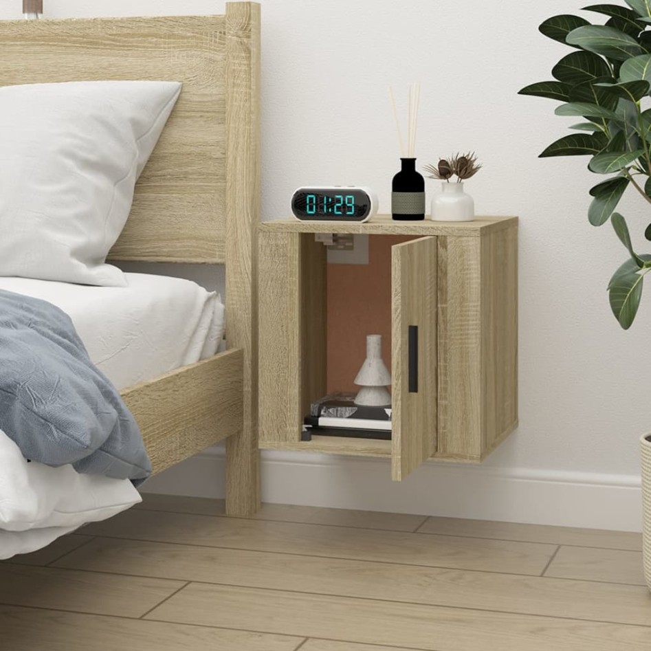 Mueble para TV de pared roble Sonoma 40x34,5x40