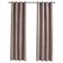 Cortinas opacas con anillas de metal 2 piezas gris topo 140x225