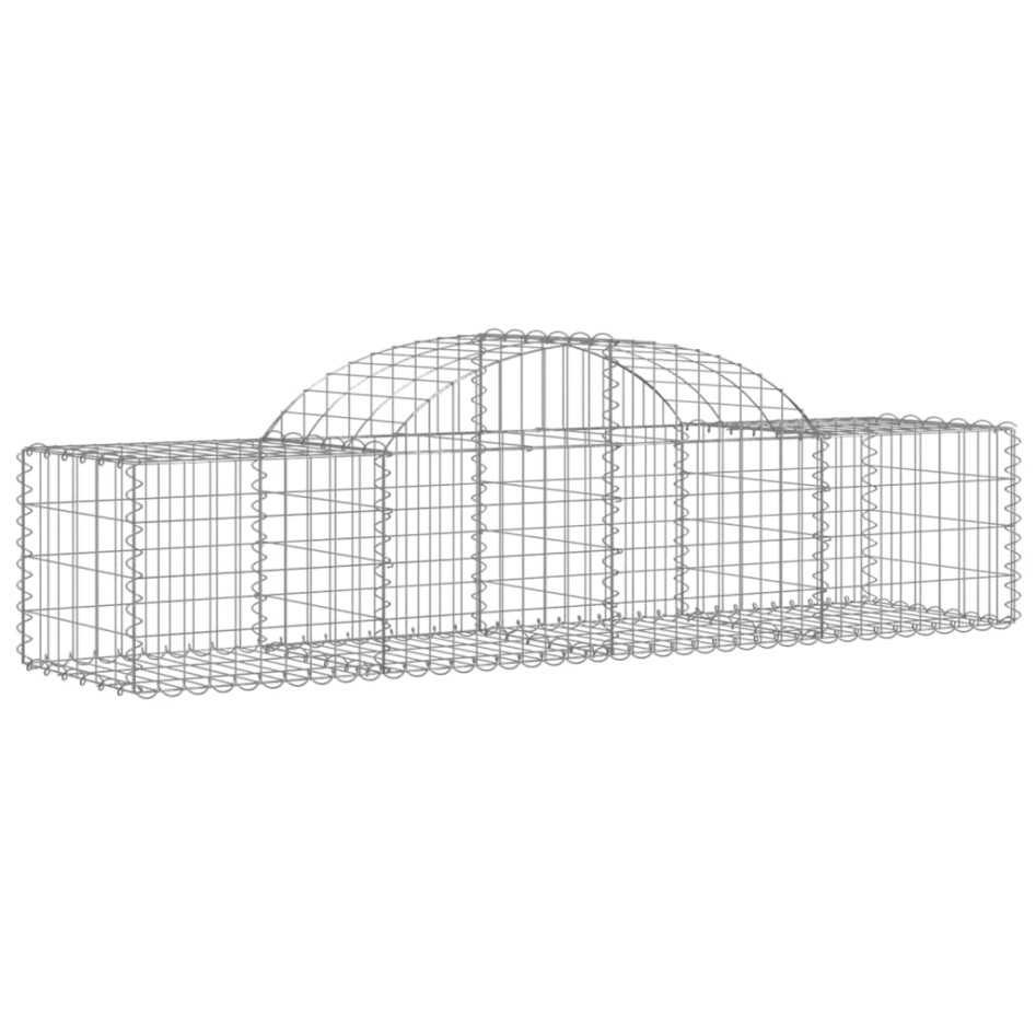 Cesta de gaviones forma arco hierro galvanizado 200x50x40/60