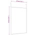 Espejo de puerta cristal y aluminio negro 40x60