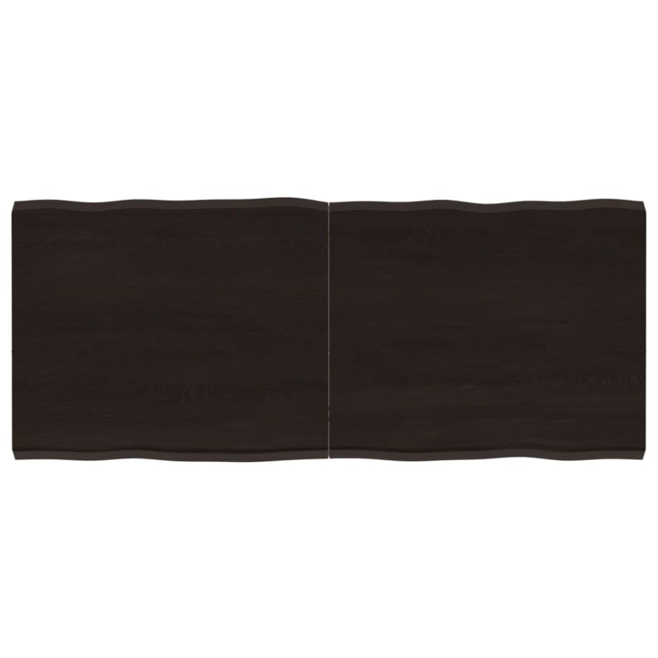 Tablero mesa madera tratada borde vivo marrón 120x50x(2-4)