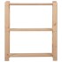 Estantería de 3 niveles madera pino maciza 80x28,5x90