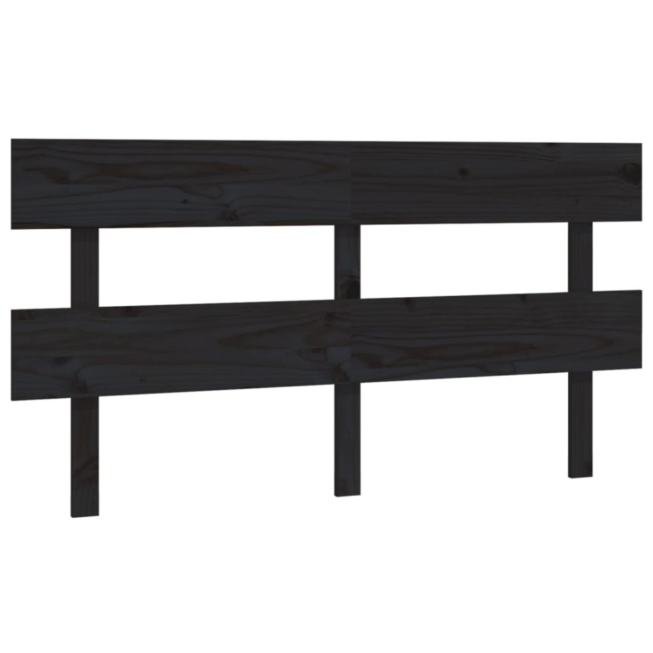 Cabecero de cama madera maciza de pino negro 164x3x81