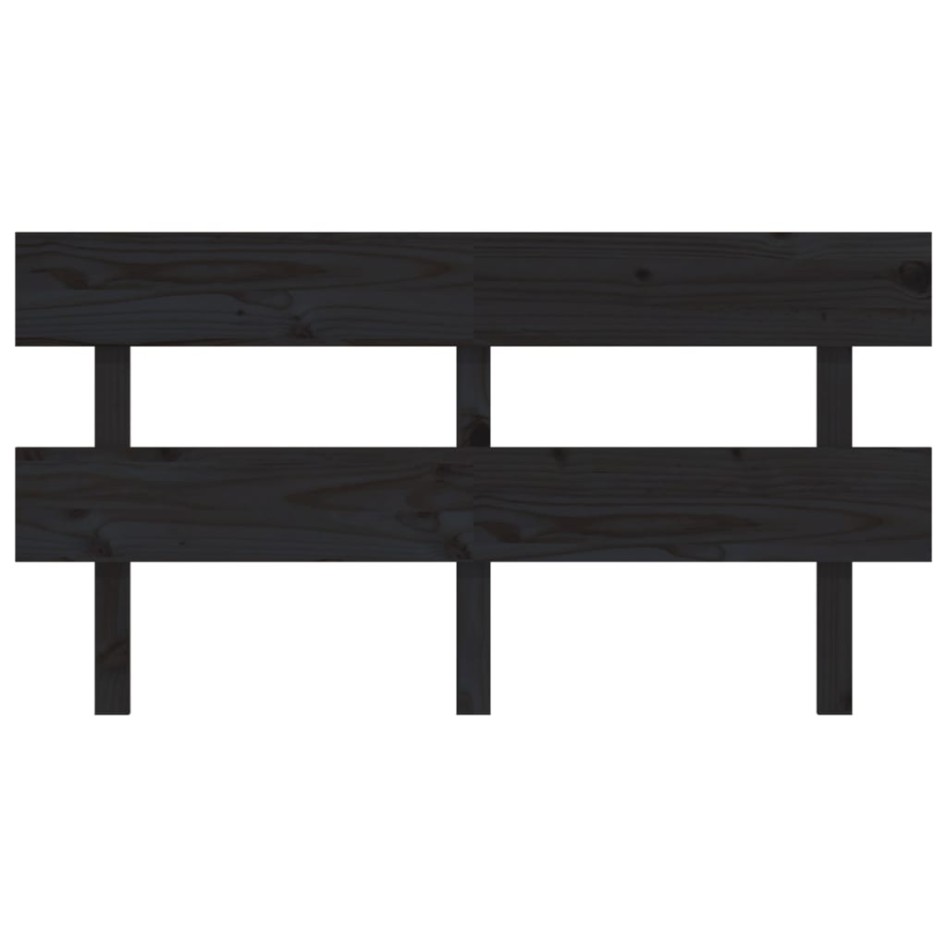 Cabecero de cama madera maciza de pino negro 164x3x81