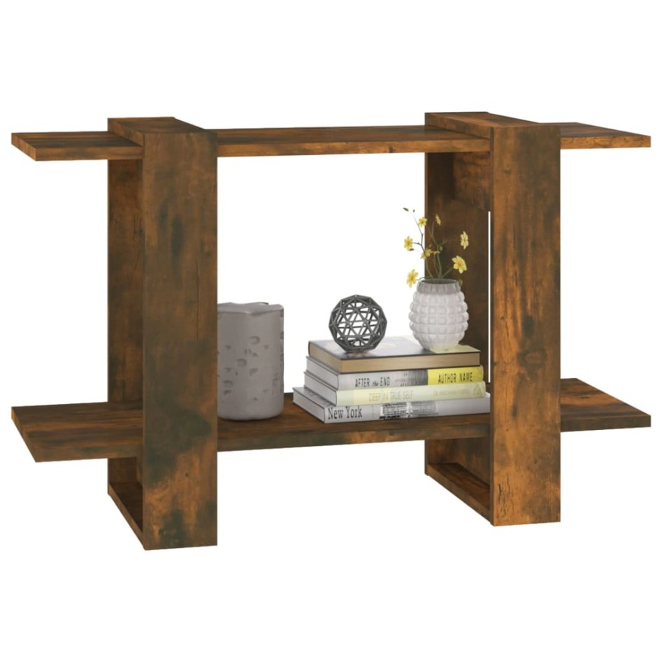 Estantería/divisor de espacios color roble ahumado 80x30x51