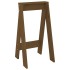 Taburetes 2 uds madera maciza de pino marrón miel 40x40x75