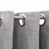 Cortinas opacas con ojales look de lino 2 pzas gris 140x225