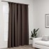 Cortina opaca con ganchos look de lino gris taupe 290x245
