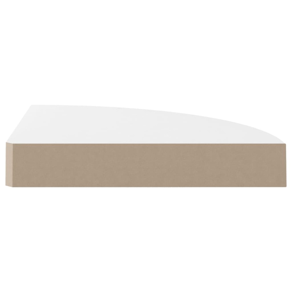 Estante flotante de pared 4 uds MDF blanco brillo 25x25x3,8