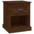 Mesita de noche madera contrachapada marrón roble 39x39x47,5