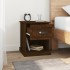 Mesita de noche madera contrachapada marrón roble 39x39x47,5