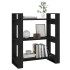 Estantería/divisor de espacios madera pino negro 80x35x91