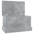 Baúl almacenaje madera contrachapada gris hormigón 50x30x28