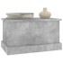 Baúl almacenaje madera contrachapada gris hormigón 50x30x28