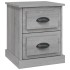 Mesita de noche madera contrachapada gris Sonoma 39x39x47,5