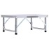 Mesa de camping plegable aluminio blanco 60x45