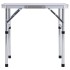 Mesa de camping plegable aluminio blanco 60x45
