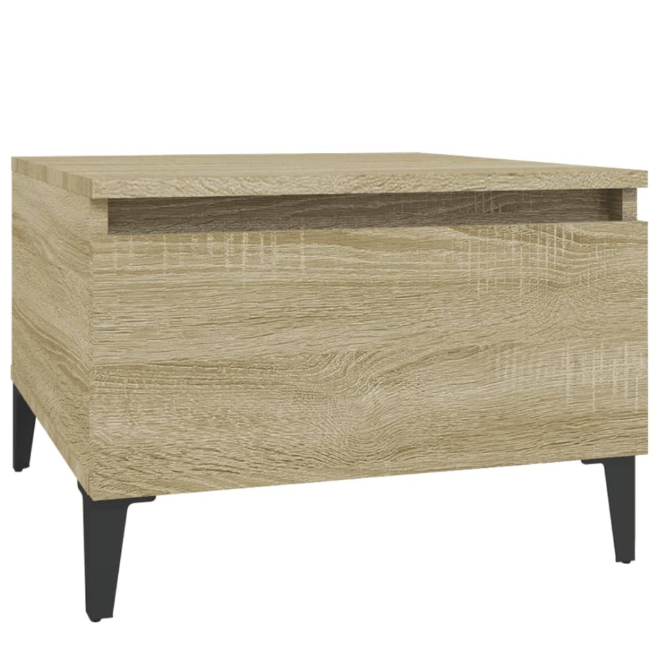 Mesa auxiliar madera contrachapada roble Sonoma 50x46x35