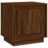 Mesita de noche madera contrachapada marrón roble 44x35x45