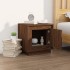 Mesita de noche madera contrachapada marrón roble 44x35x45