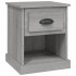 Mesita de noche madera contrachapada gris Sonoma 39x39x47,5