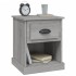Mesita de noche madera contrachapada gris Sonoma 39x39x47,5