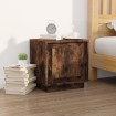 Mesita de noche madera contrachapada roble ahumado 44x35x45 cm