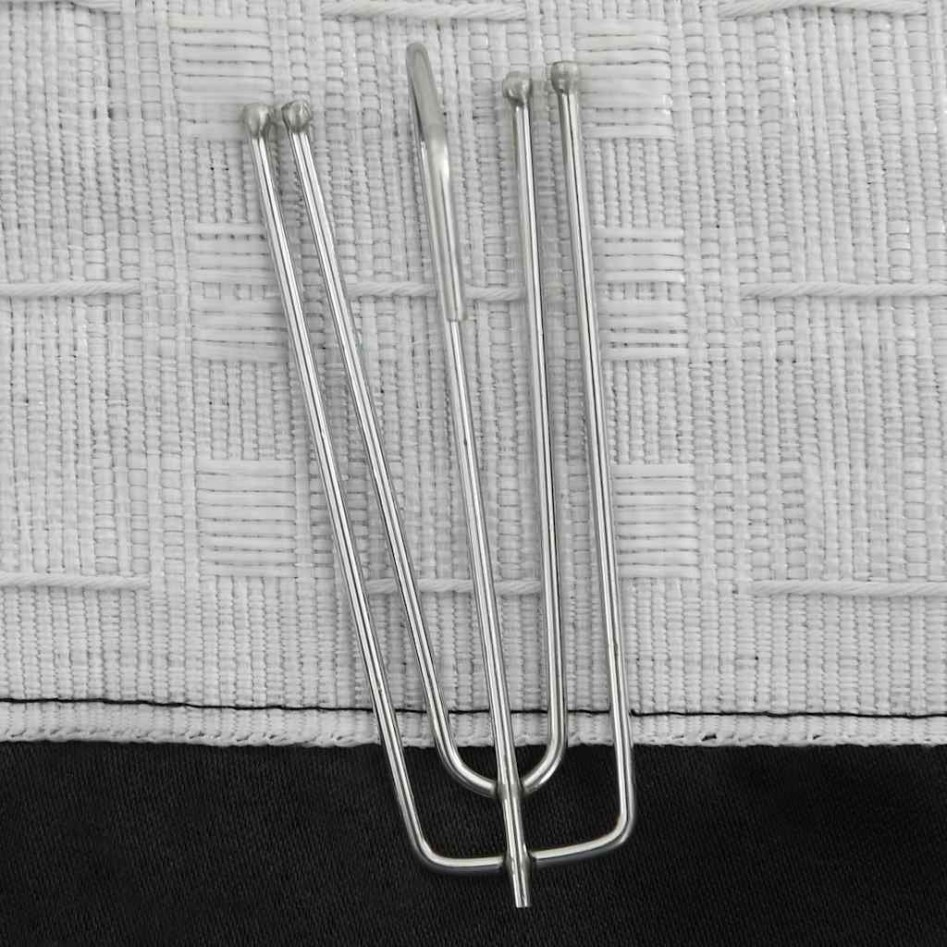 Cortinas opacas con ganchos look de lino 2 pzas negro