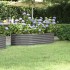 Jardinera arriate acero recubrimiento polvo gris 152x80x36